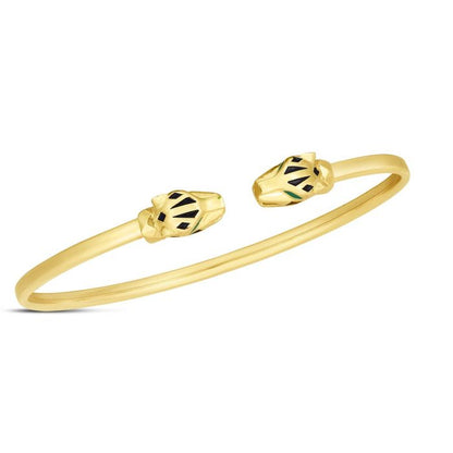 14K Panther Bangle