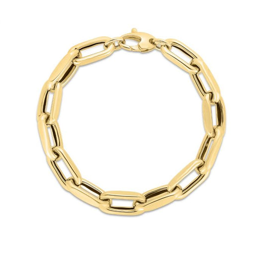 14K 9mm French Cable Fashion Link Chain Bracelet