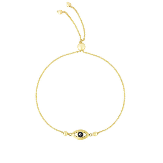 14K Yellow Gold Eye Friendship Bracelet